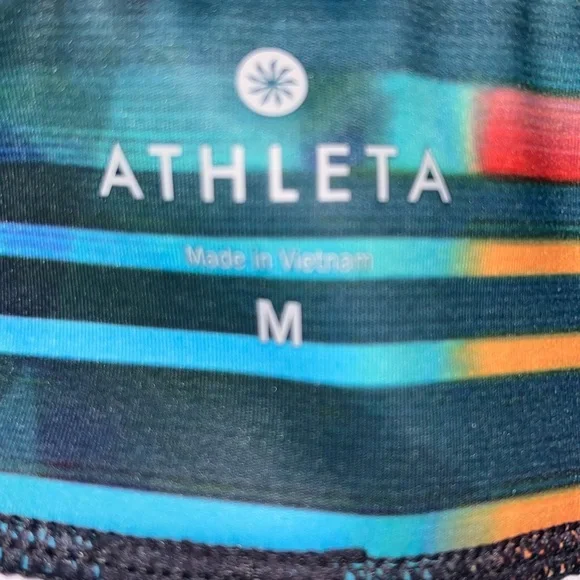 ATHLETA Size Medium Workout Pants Active Colorful Stretchy Running Sports Lounge - Picture 2 of 5